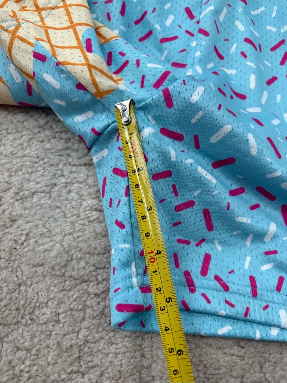 Baseball Lifestyle 101 Adult Size Medium Ice Cream Sprinkles Athletic Shorts - Picture 10 of 10